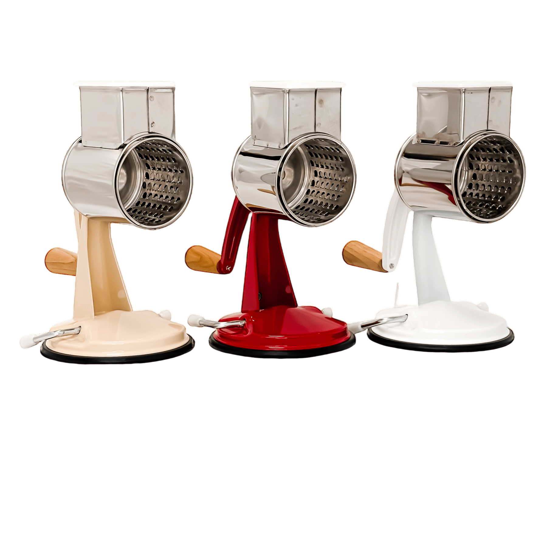 Handreibe in beige, rot und weiß