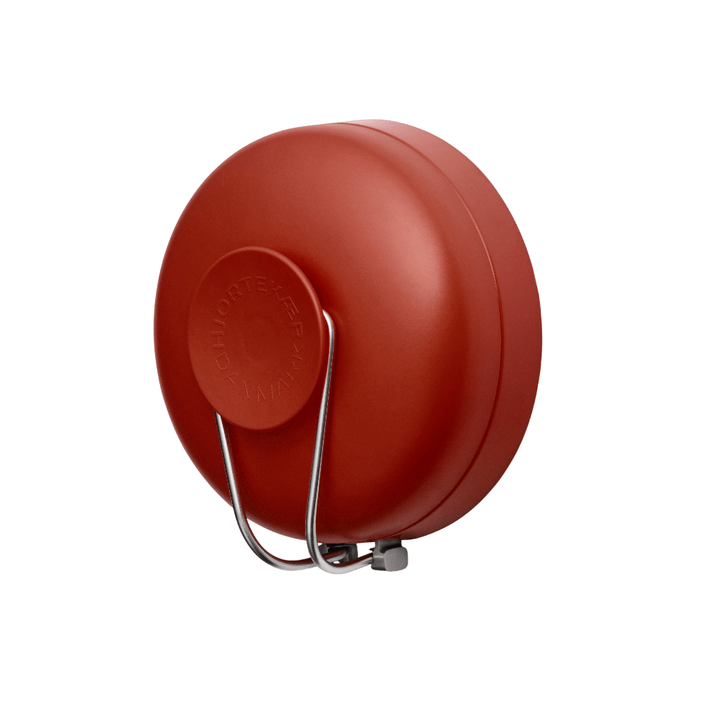 Wally Wand-Küchenwaage, rote runde Rückseite mit Logo